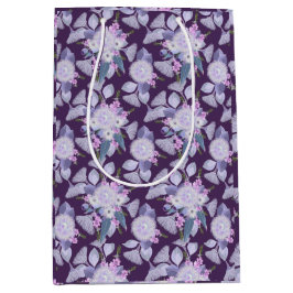 Moyen Sac cadeau Fleur sauvage violet australien