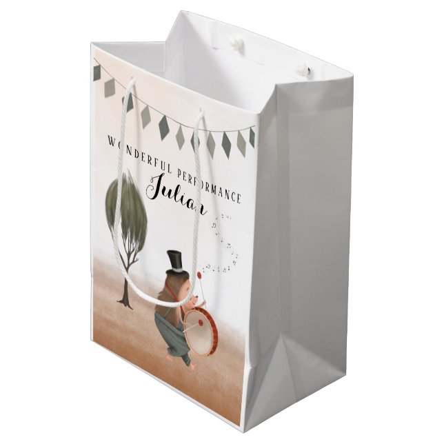 Moyen Sac cadeau Hedgehog de performances merveilleuses (Devant Angle)