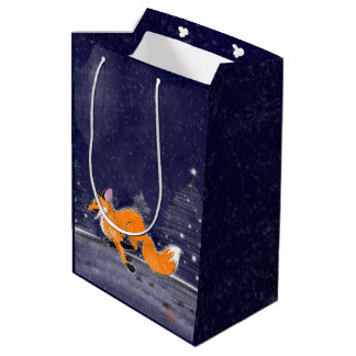 Moyen Sac cadeau Jolly Running Fox