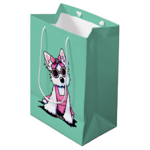 Moyen Sac cadeau Miss Olivia Westie KiniArt