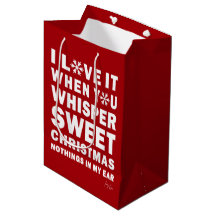 Sac Cadeau Moderne Noël Rouge & Blanc | Joyeux Noë