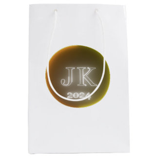Moyen Sac cadeau orange jaune 2024
