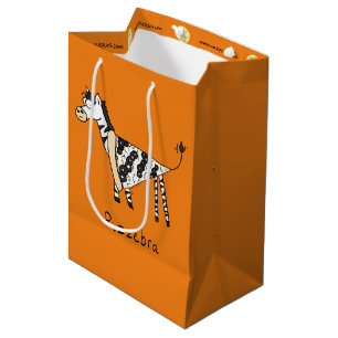 Moyen Sac cadeau Pizza Zèbre Pizzebra
