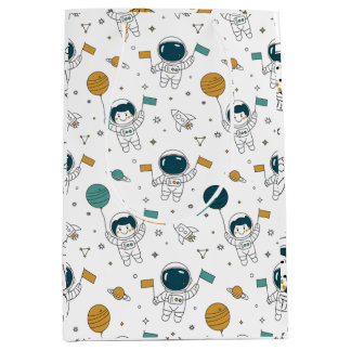 Moyen Sac cadeau pour enfants - Fête spatiale
