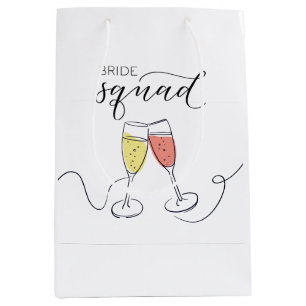 Moyen Sac Cadeau pour Toast au Champagne de l'escouade d