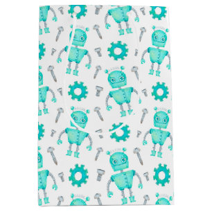 Moyen Sac cadeau robot mignon