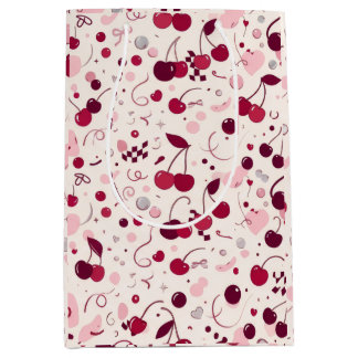 Moyen Sac cadeau sans couture Cherry Pink Y2K | Mignon E