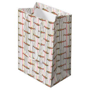 Moyen Sac cadeau - Saumon Chinook sur les bandes