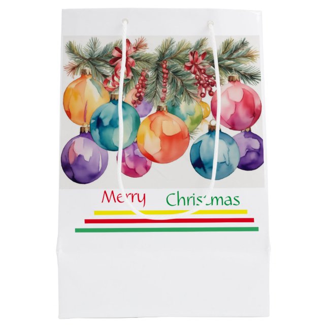 Moyen Sac cadeau Sun Ocean de Noël (Dos)