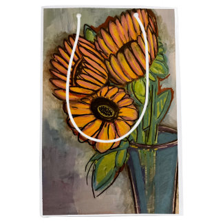 Moyen Sac cadeau Sunflower