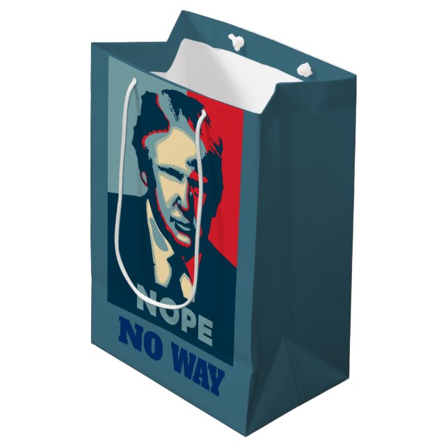Moyen Sac cadeau Trump Nope No Way (Devant Angle)