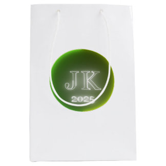 Moyen Sac cadeau vert jaune 2025