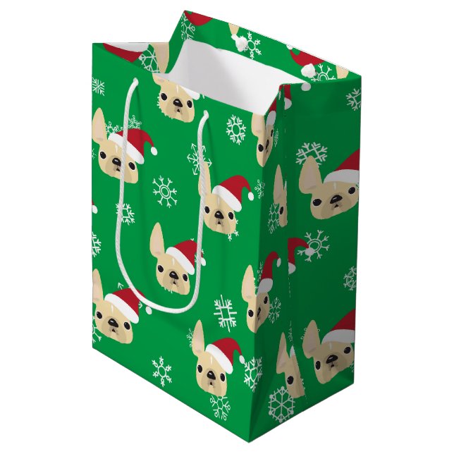 Moyen Sac de cadeau de bouledogue français (Devant Angle)