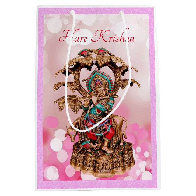 Moyen Sac de cadeau de Krishna de lièvres (Devant)