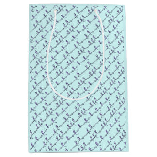 Moyen Sac de Cadeau de Leçons de Danse (Bleu)