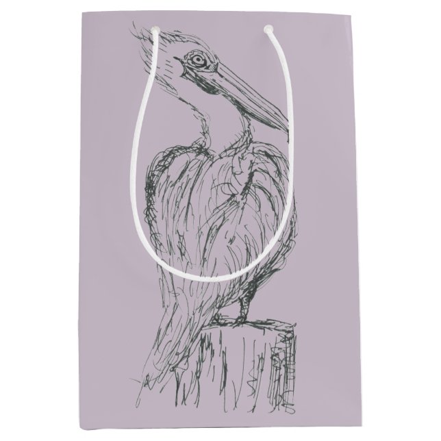 Moyen Sac de cadeau d'oiseau (Devant)