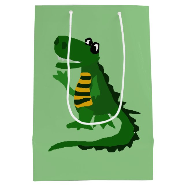 Moyen Sac drôle de cadeau d'art d'alligator (Dos)