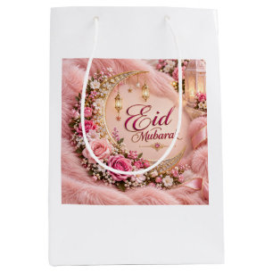 Moyen Sac Eid Mubarak Sac cadeau floral islamique