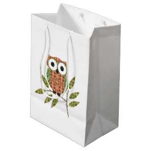 Moyen Sac mignon de cadeau de hibou