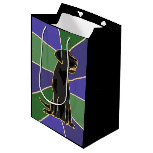 Moyen Sac noir de cadeau de labrador retriever