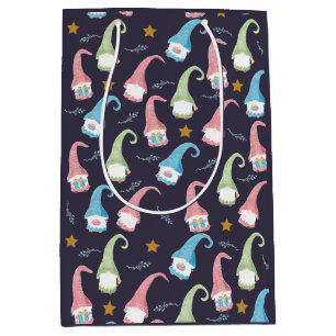 Moyen Sac suédois de cadeau de motif de gnomes