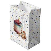 Une tranche de sac cadeau de gâteau