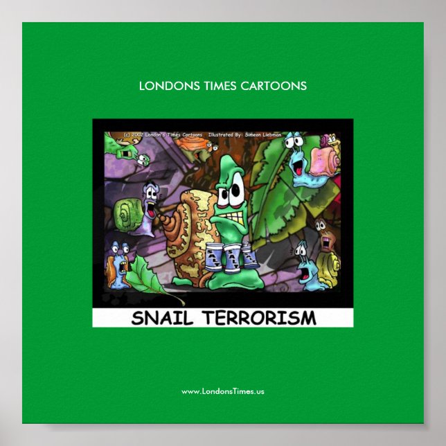 Moyenne Escargots Funny Londons Times Poster de de (Devant)
