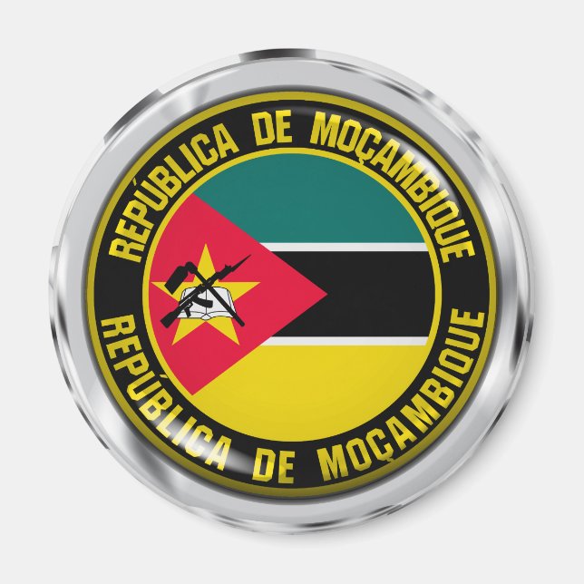 Mozambique Round Emblem Magnet (Vorne)