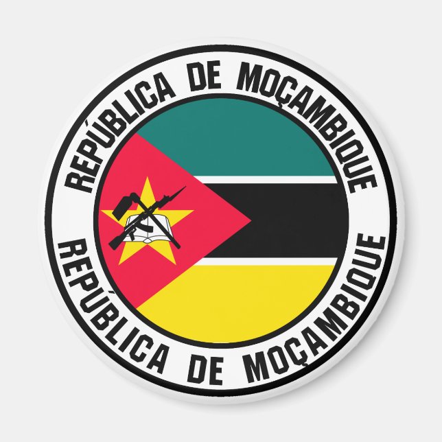 Mozambique Round Emblem Magnet (Vorne)