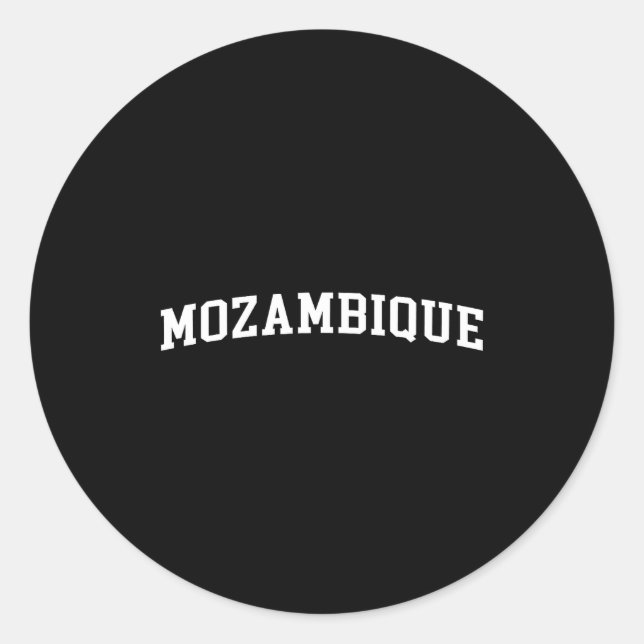 Mozambique  runder aufkleber (Vorderseite)