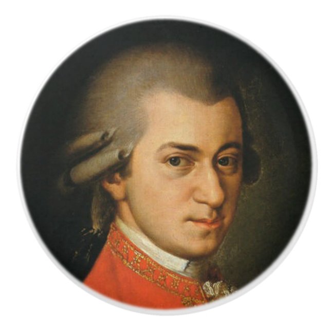 MOZART 1-1/2-Zoll-Keramik-ziehen-Knopf Keramikknauf (Vorderseite)