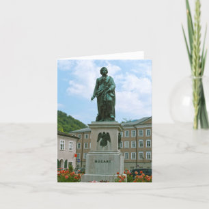 Mozart-Denkmal in Salzburg Feiertagskarte