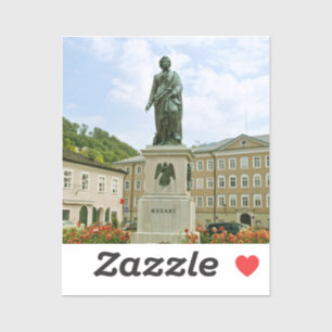 Mozart-Denkmal in Salzburg, Österreich Aufkleber
