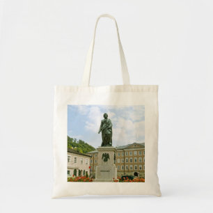 Mozart-Denkmal in Salzburg, Österreich Tragetasche