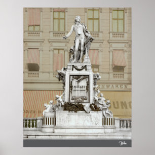 Mozart-Denkmal in Wien (c. 1900) Poster