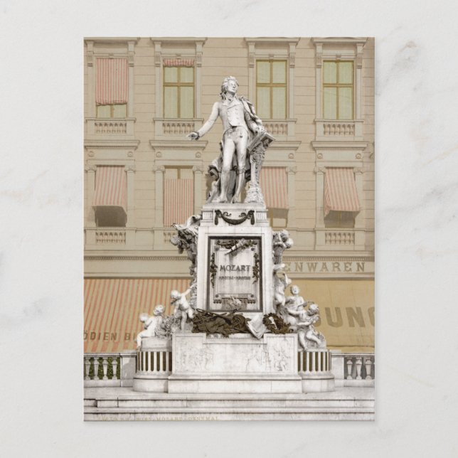 Mozart-Denkmal in Wien Postkarte (Vorderseite)