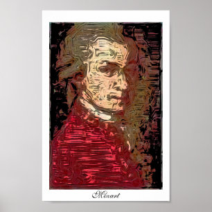 Mozart - Ein digitales Portrait Poster