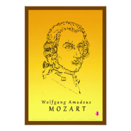 Mozart Face of Music Fotodruck