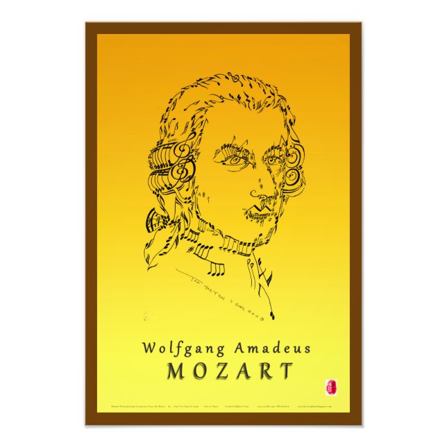 Mozart Face of Music Fotodruck (Vorne)