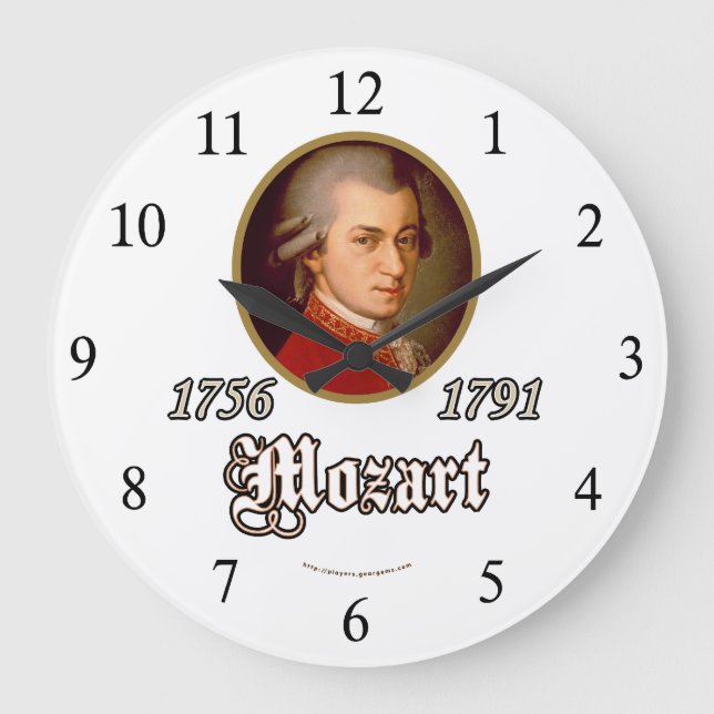 Mozart Große Wanduhr (Vorderseite)