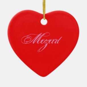 Mozart Herz Keramik Ornament