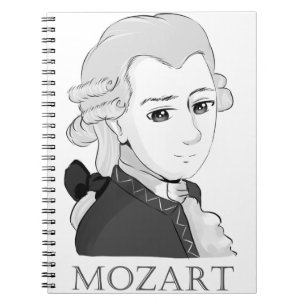 Mozart im Chibi Style Notizblock