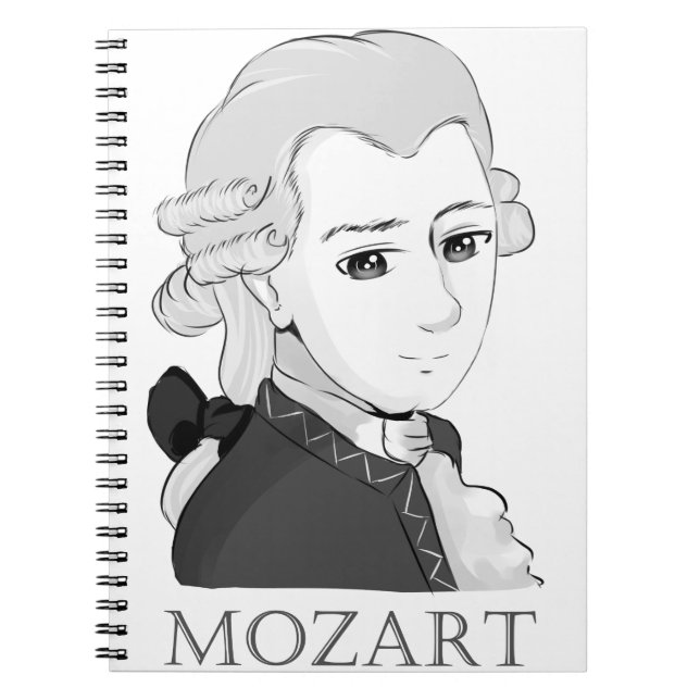 Mozart im Chibi Style Notizblock (Vorderseite)