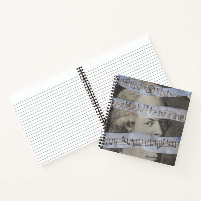 Mozart in Pieces-Notebook von Tony Cimino Notizbuch (Innenseite)