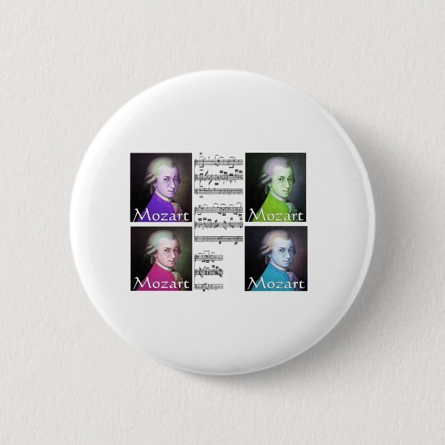 Mozart-Liebhaber-Geschenke Button (Vorderseite)