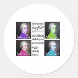 Mozart Lovers Geschenke Runder Aufkleber