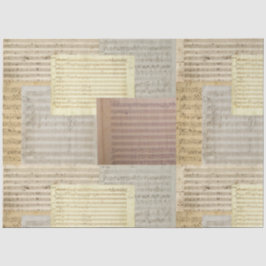 Mozart Music Manuskript-Medaille Seidenpapier