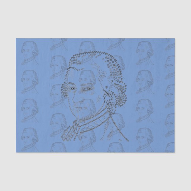 Mozart, Musiklehrer, Musikstudent, Musikgeschenk Seidenpapier (Vorderseite)