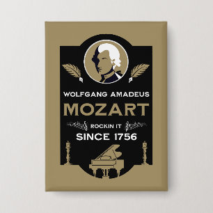 Mozart Musikliebhaber-Geschenk Button