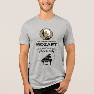 Mozart Musikliebhaber-Geschenk Tri-Blend Shirt
